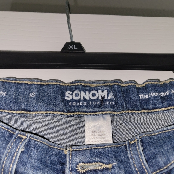 Sonoma Straight Fit Boys Jeans Elastic Tab Size 18 - Picture 4 of 5